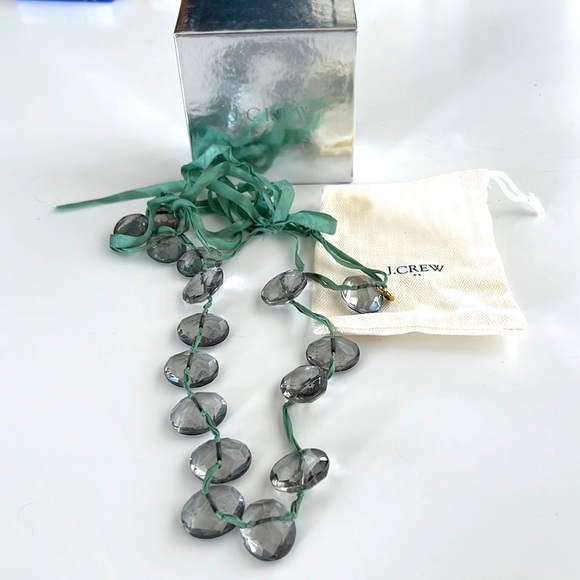 J crew ribbon gem necklace comes with original box